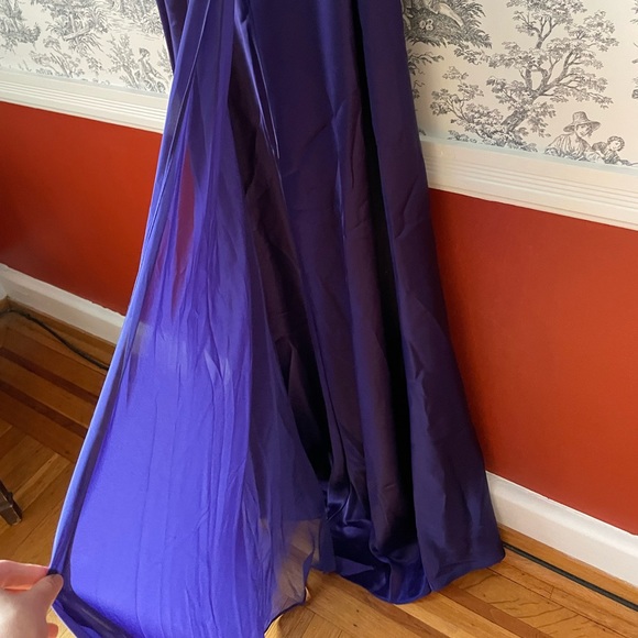 Betsy & Adam Purple Prom Dress - Picture 7 of 8